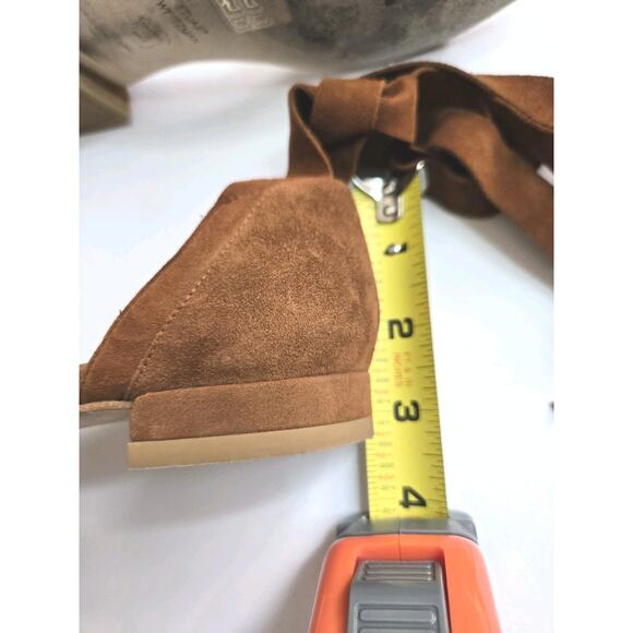 Stuart Weitzman Women's Corbata Flat Sandals Amaretto Suede Size 6 M - Picture 10 of 12